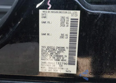 2020 Nissan Altima S Fwd из США, поврежденный, VIN 1N4BL4BVXLC132790